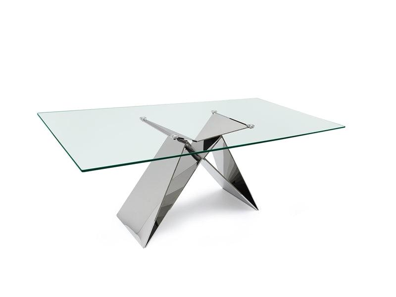 Effect 86" Glass Dining Table - Euro Living Furniture