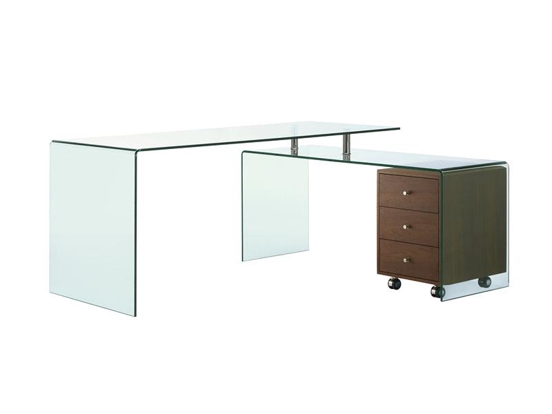 Denny Walnut Office Desk - Euro Living Furniture