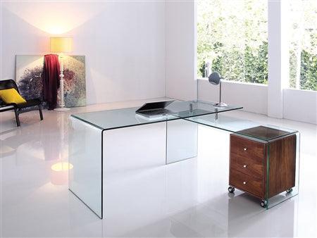 Denny Walnut Office Desk - Euro Living Furniture