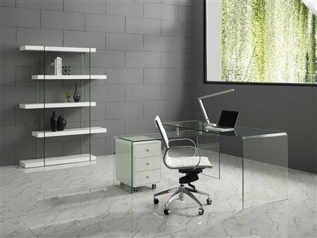 Denny White Office Desk - Euro Living Furniture
