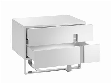 Conor White Nightstand - Euro Living Furniture