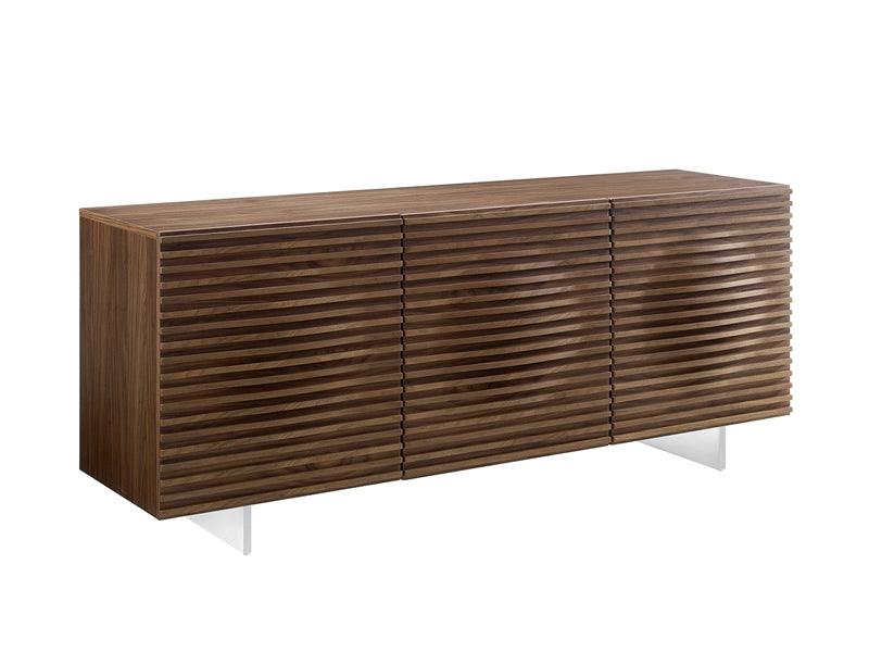 Luna Walnut Modern Buffet - Euro Living Furniture