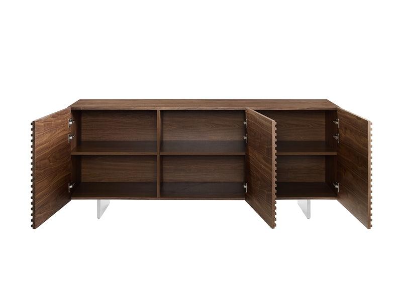 Luna Walnut Modern Buffet - Euro Living Furniture