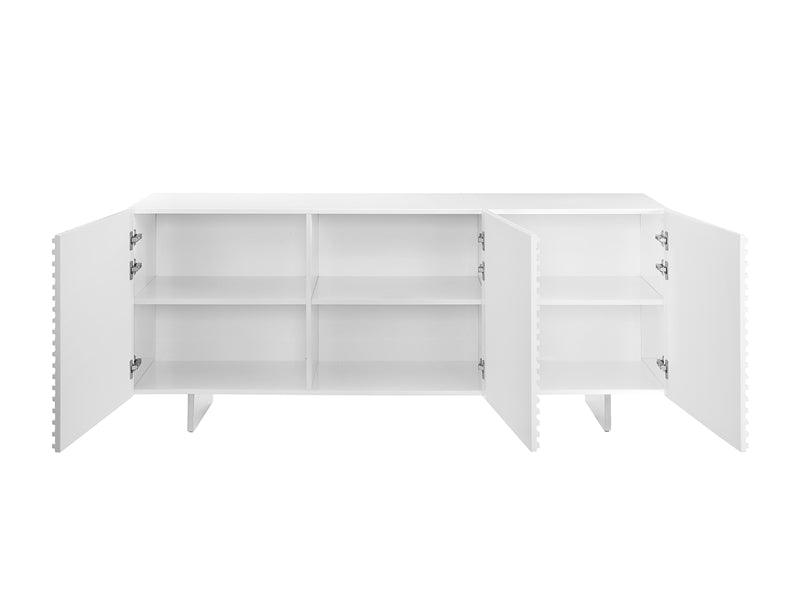 Luna White Lacquer Buffets - Euro Living Furniture
