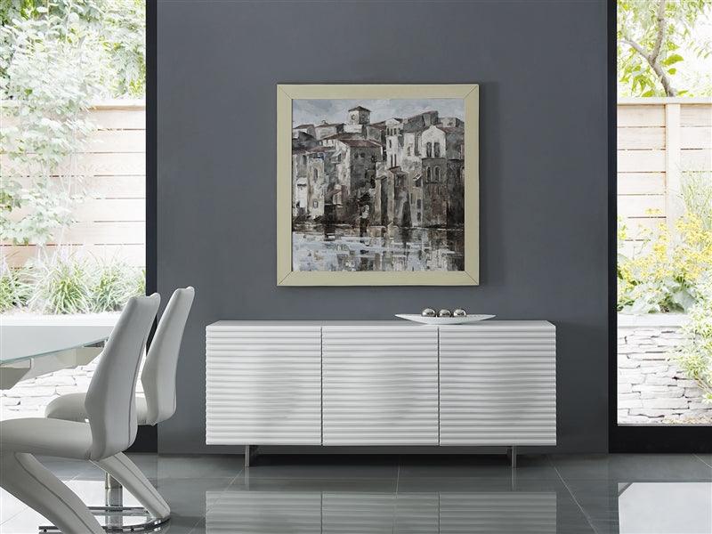 Luna White Lacquer Buffets - Euro Living Furniture
