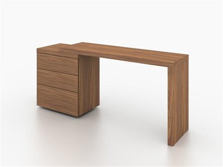 Nero Extendable Walnut Office Desk - Euro Living Furniture