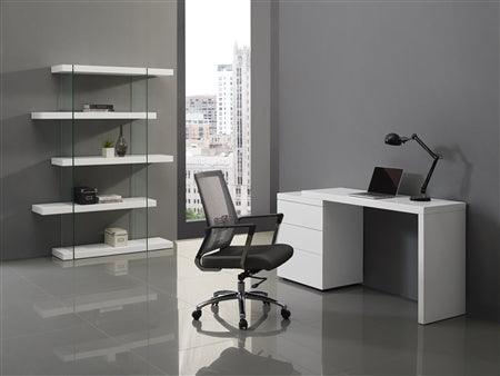 Nero Extendable White Lacquer Office Desk - Euro Living Furniture