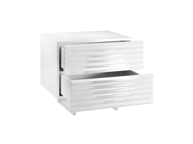 Luna White Nightstand - Euro Living Furniture