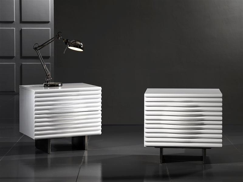 Luna White Nightstand - Euro Living Furniture