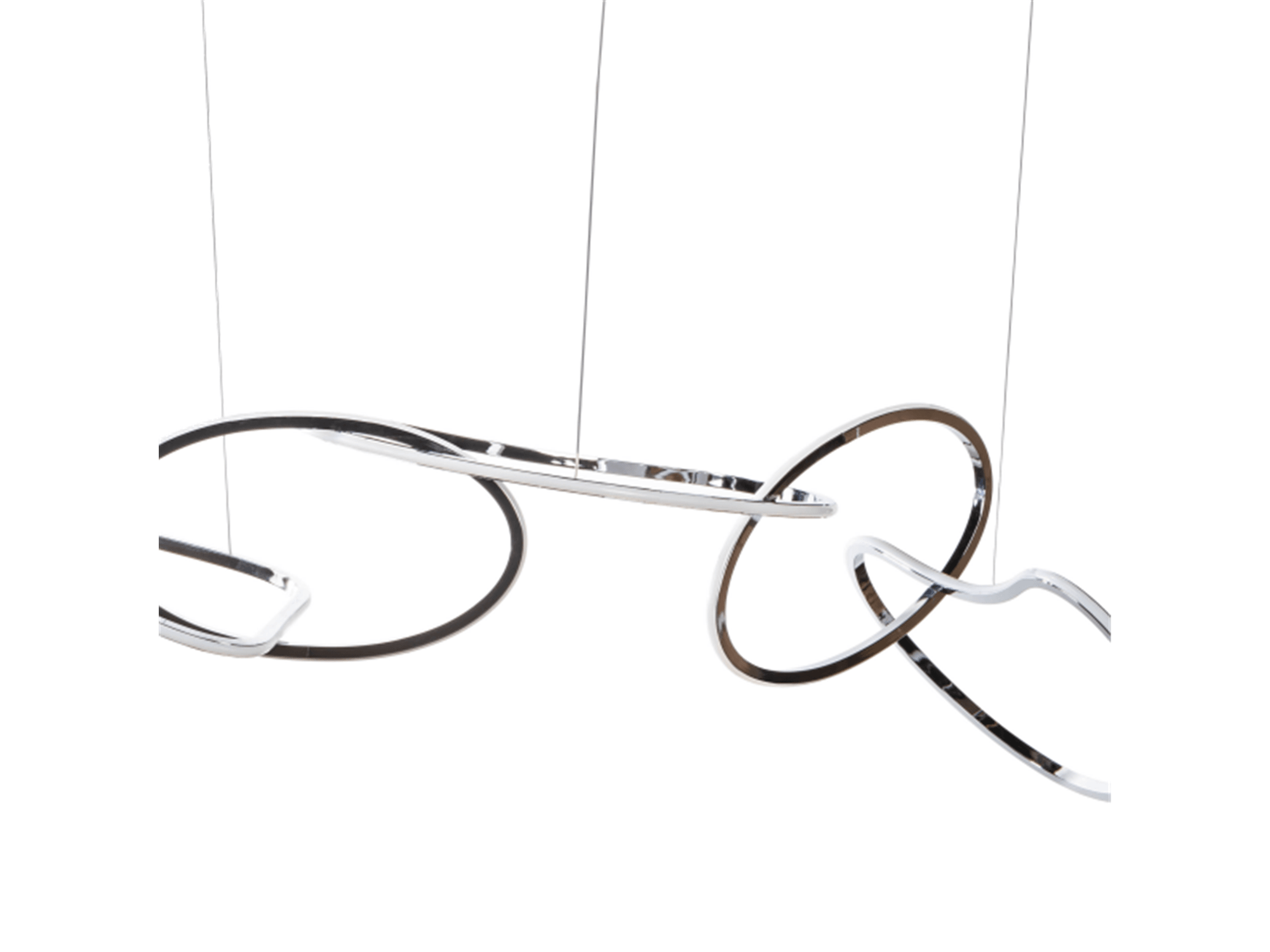 LED Hoops Chandelier // Chrome Finish - Euro Living Furniture