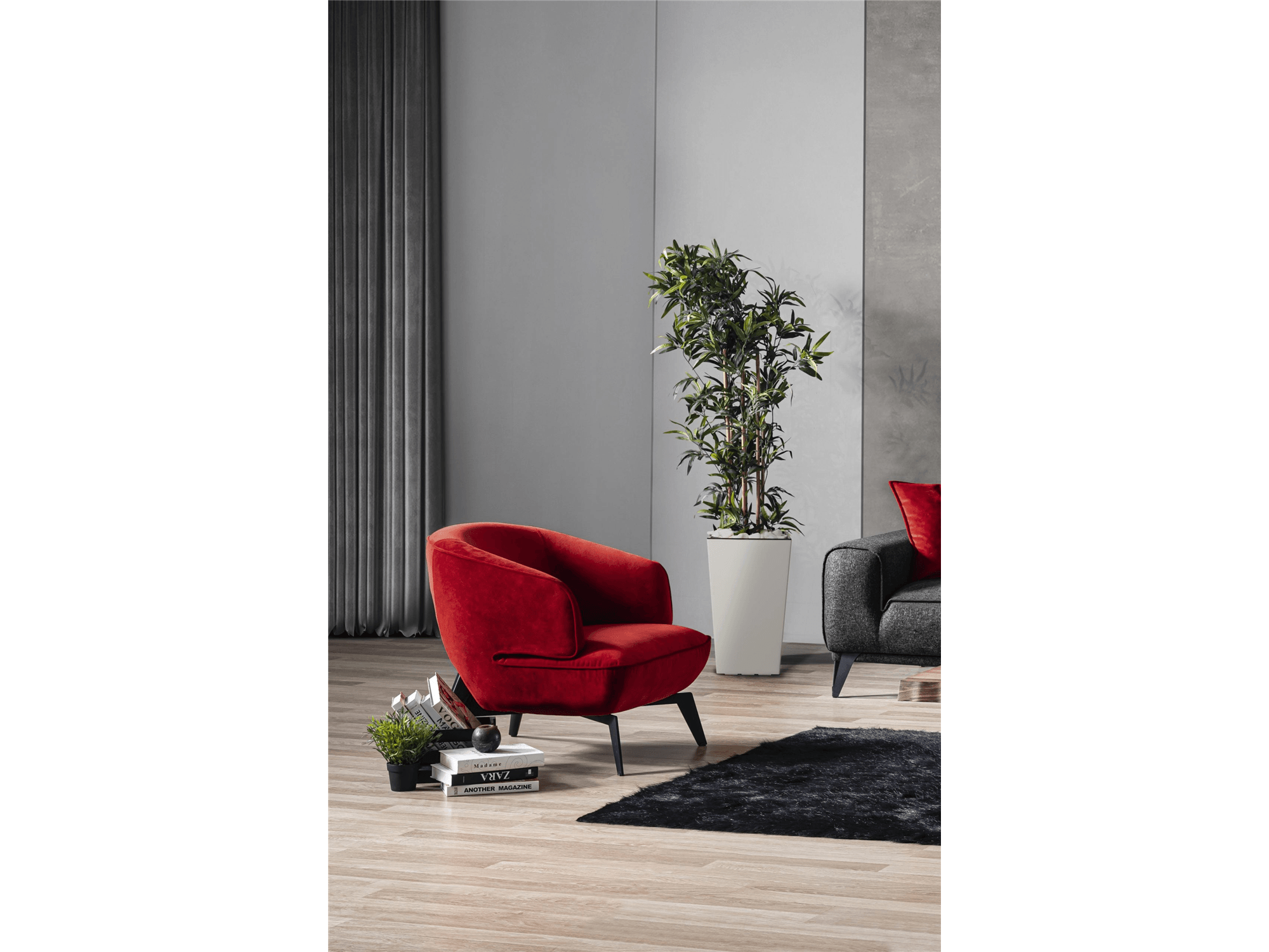 Mersin Accent Chair Red Euro Living Furniture