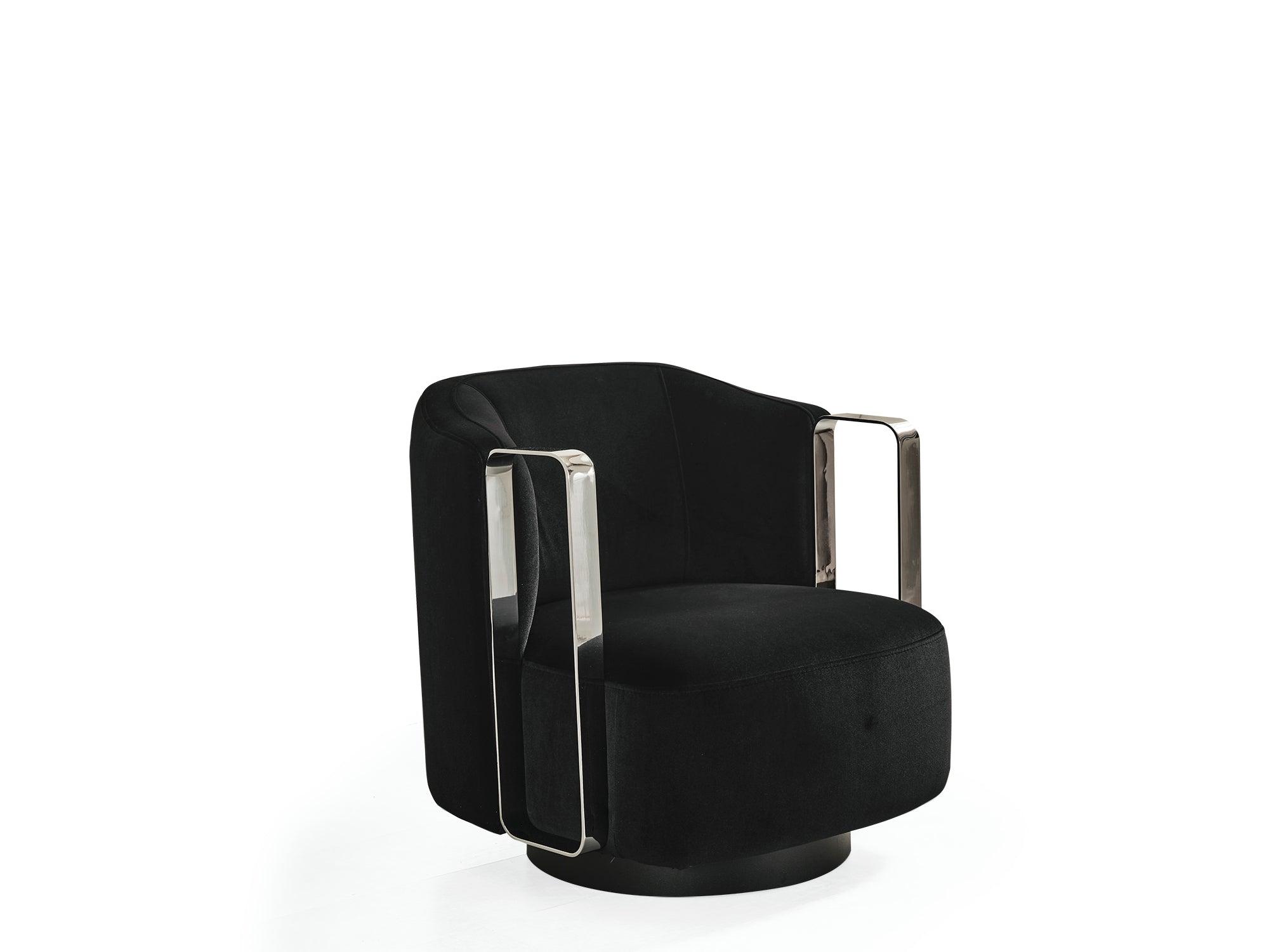 Caiden Accent Armchair Black - Euro Living Furniture