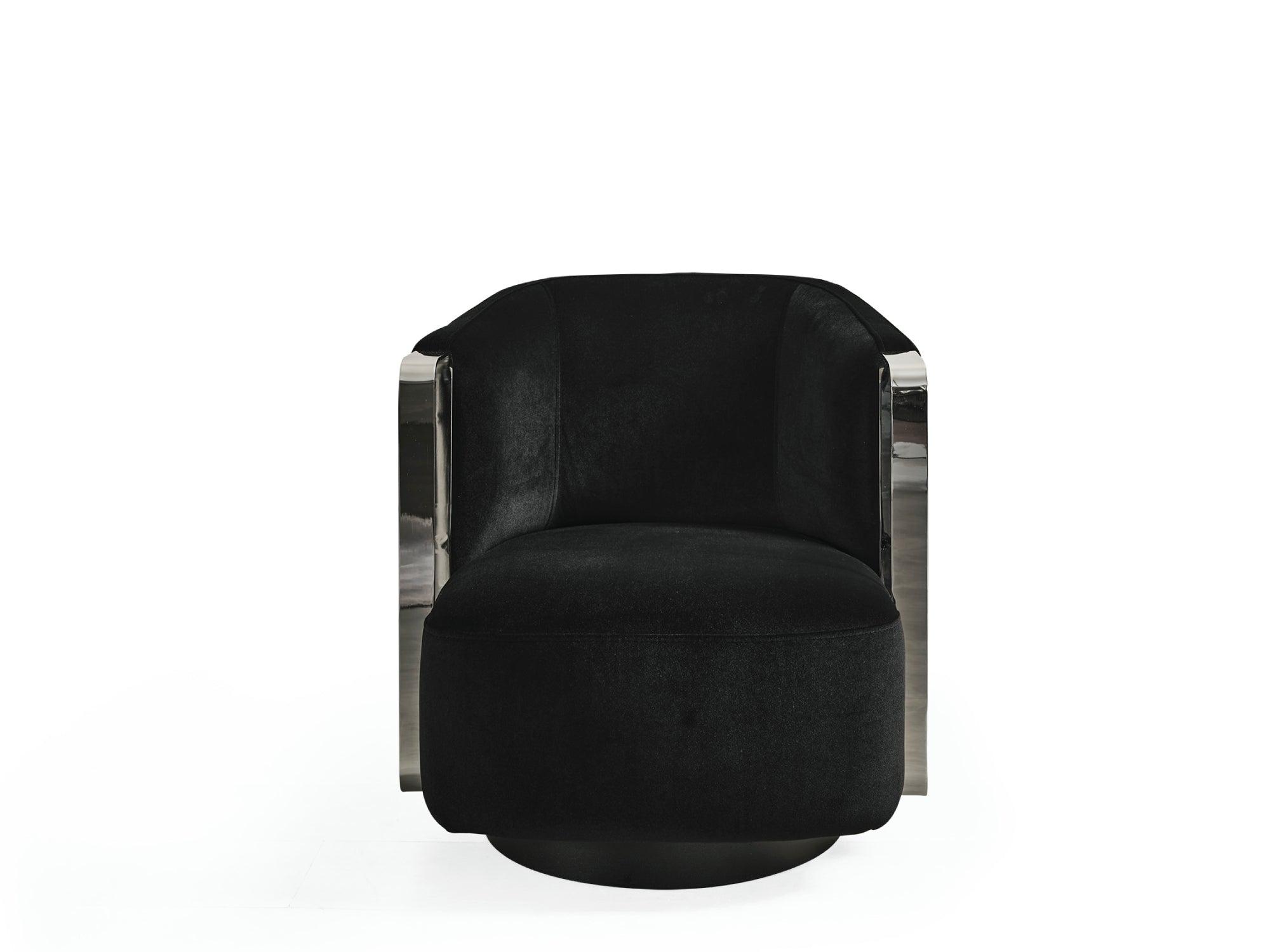 Caiden Accent Armchair Black - Euro Living Furniture