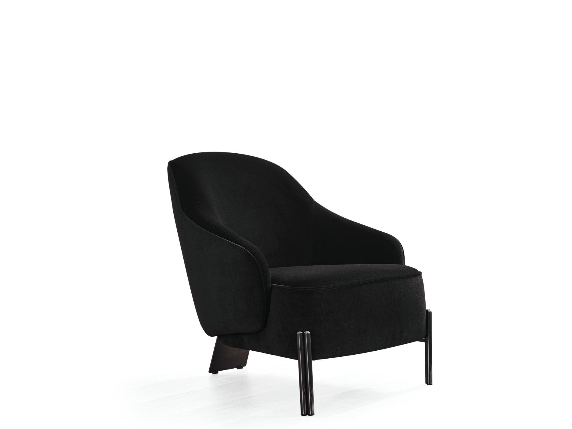 Salena Accent Armchair Black - Euro Living Furniture