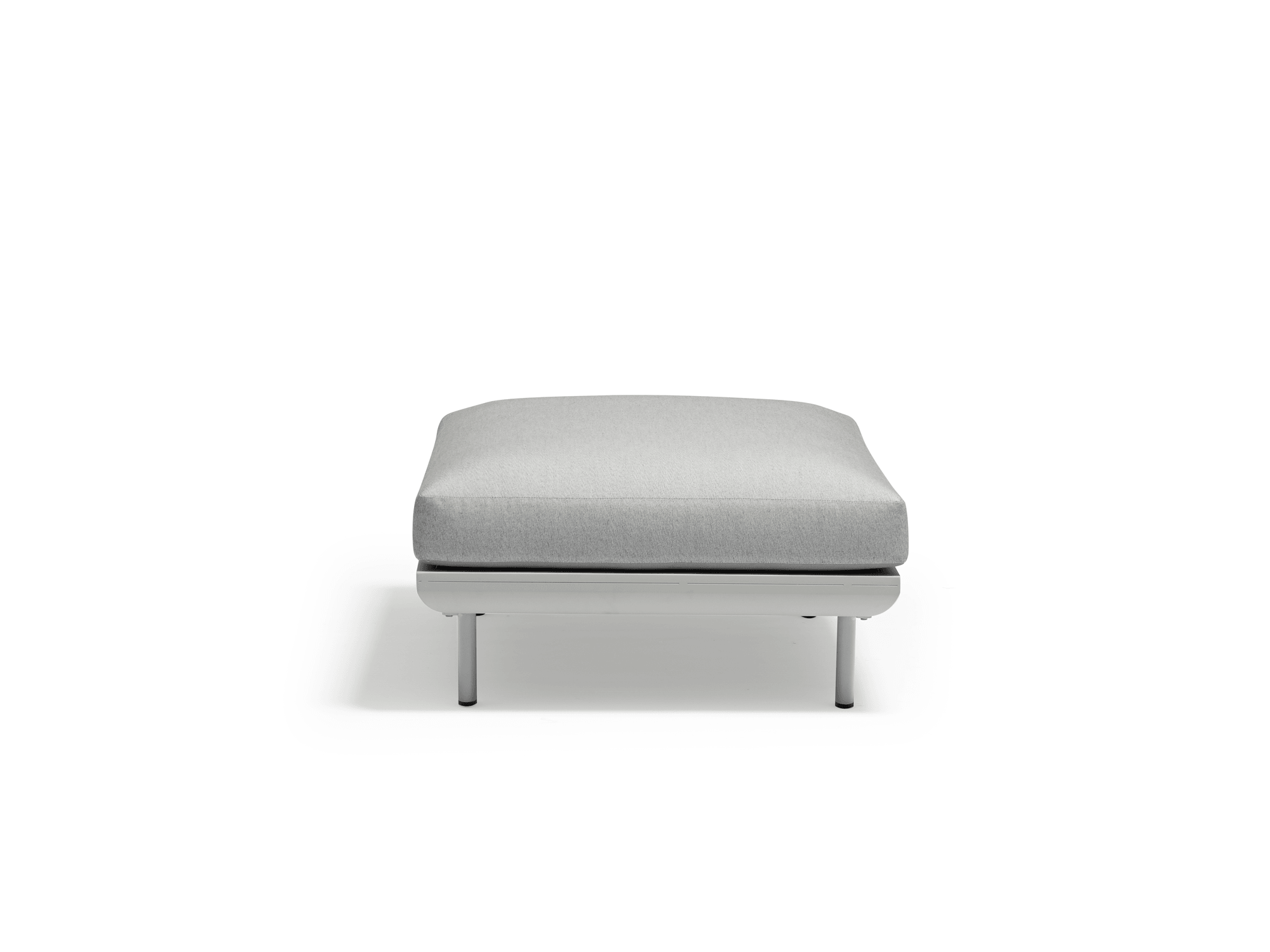 Amberly Outdoor Ottoman in Light Grey - Euro Living Furniture