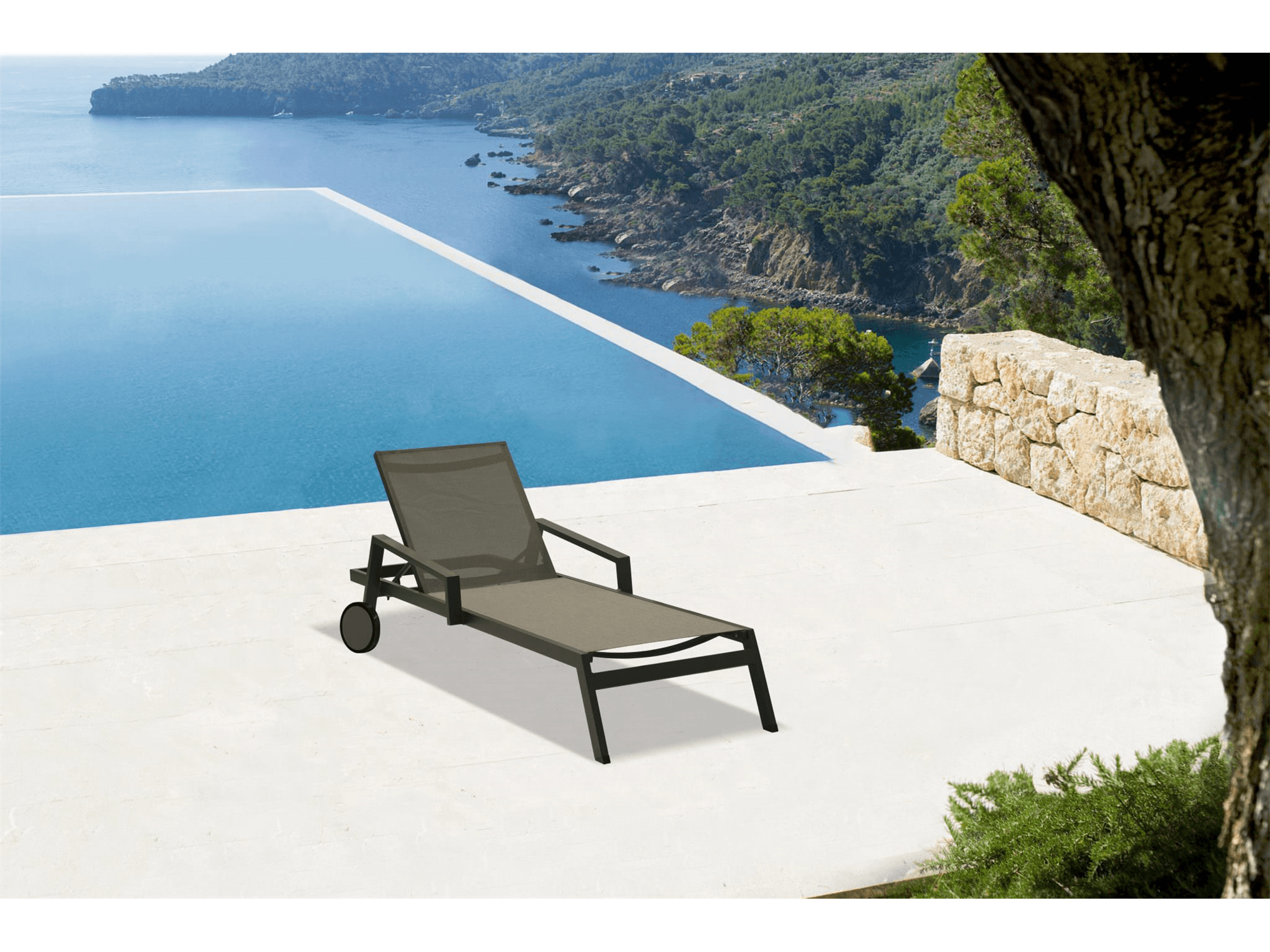 Lovell Outdoor Chaise - Euro Living Furniture