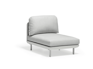 Amberly Deep Armless Chair in Light Grey - Euro Living Furniture