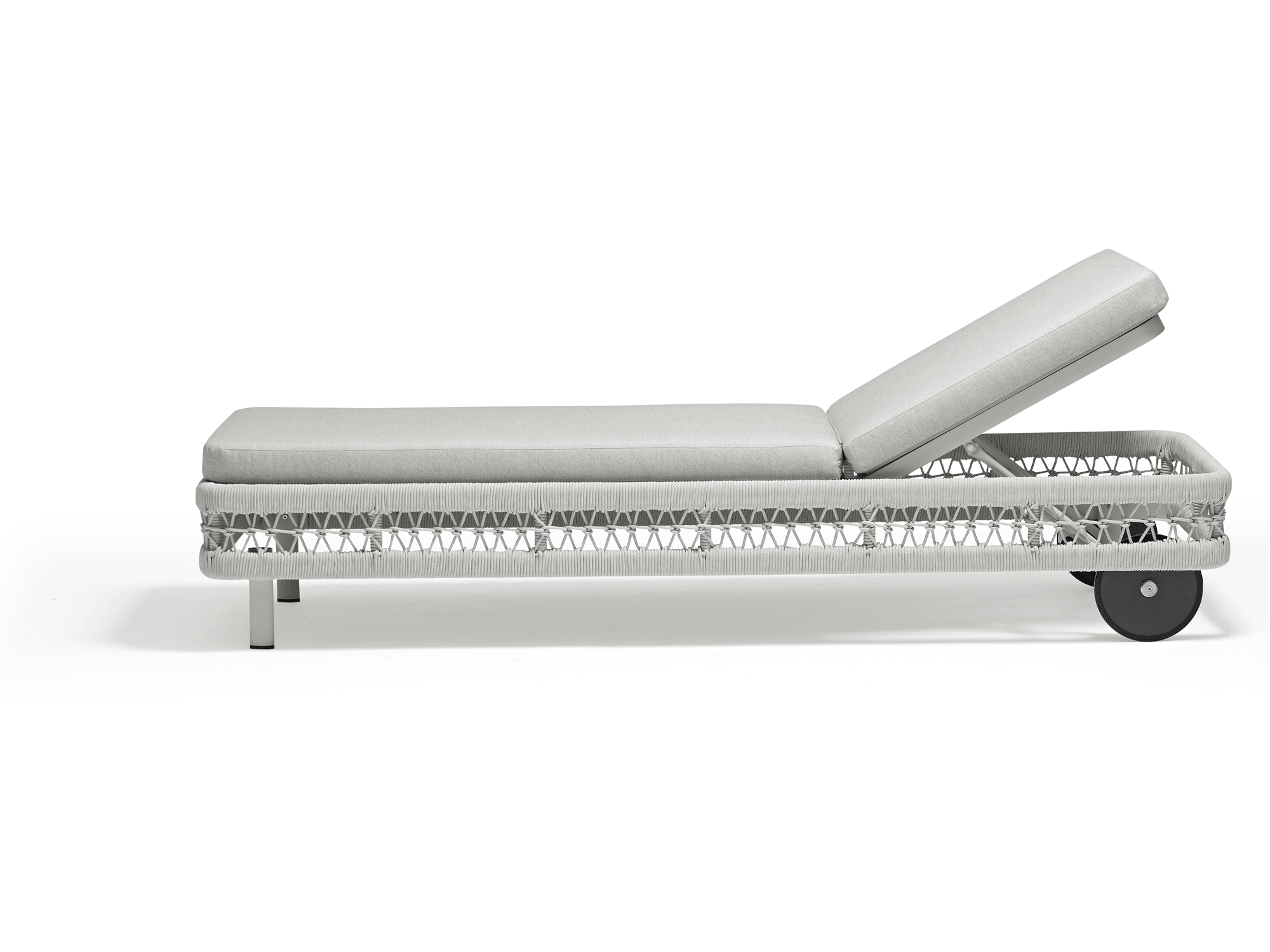 Amberly Chaise Lounge In Light Grey - Euro Living Furniture