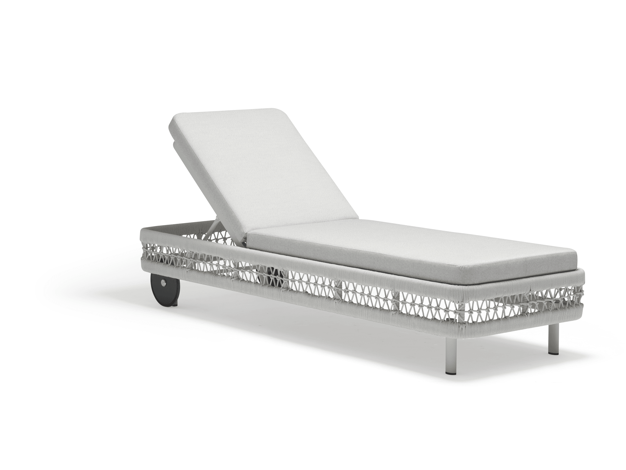 Amberly Chaise Lounge In Light Grey - Euro Living Furniture