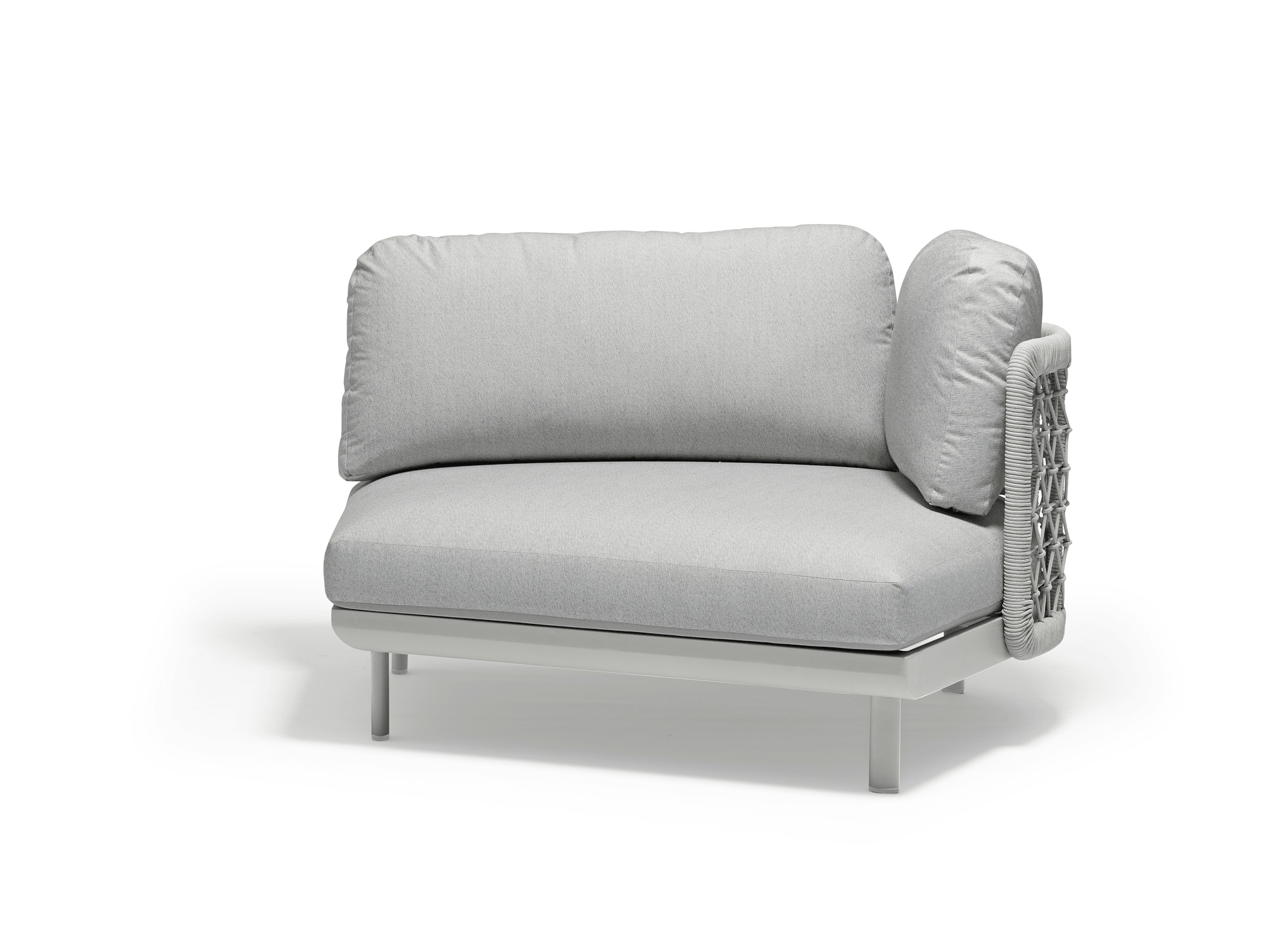 Amberly Curved Chair in Light Grey - Euro Living Furniture