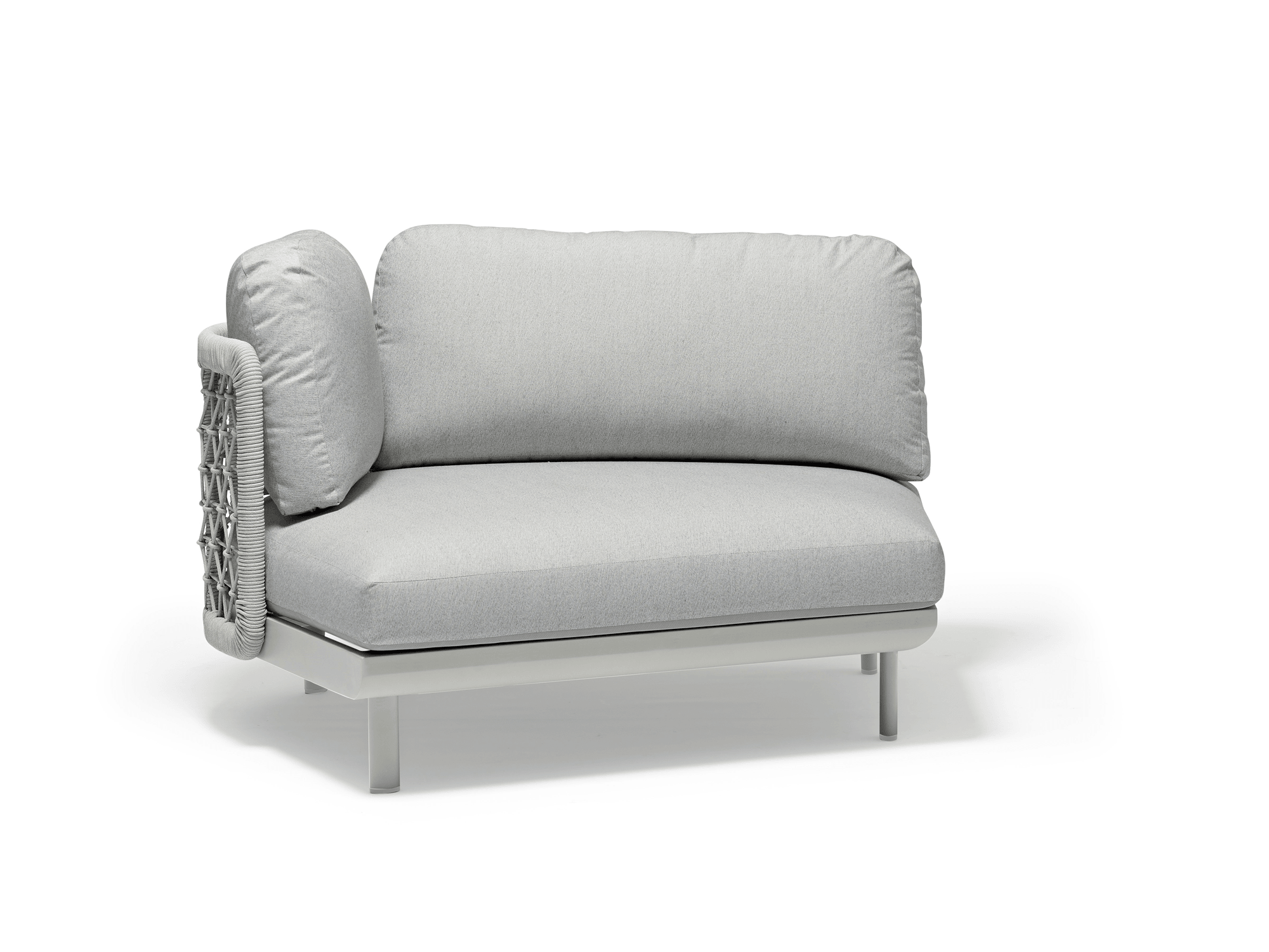 Amberly Curved Chair in Light Grey - Euro Living Furniture