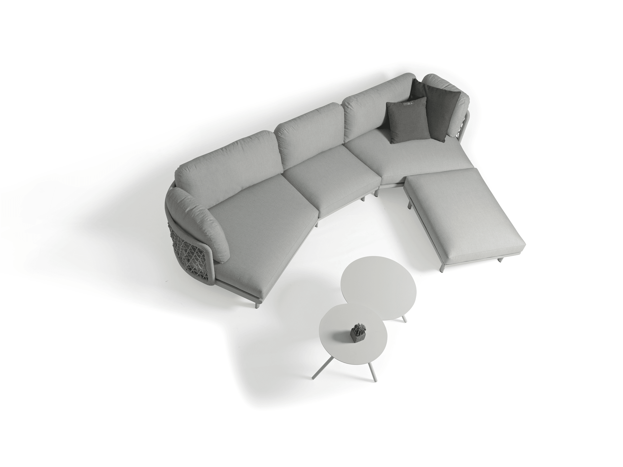 Amberly Curved Chair in Light Grey - Euro Living Furniture