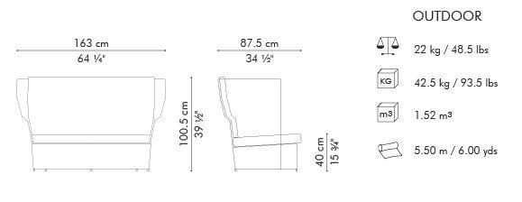 CALYX LOVESEAT - Euro Living Furniture