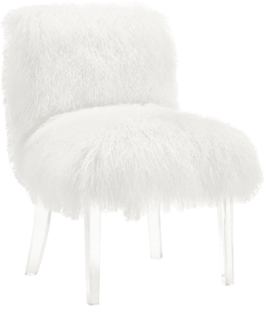 White Sheep Skin Chair - Euro Living Furniture