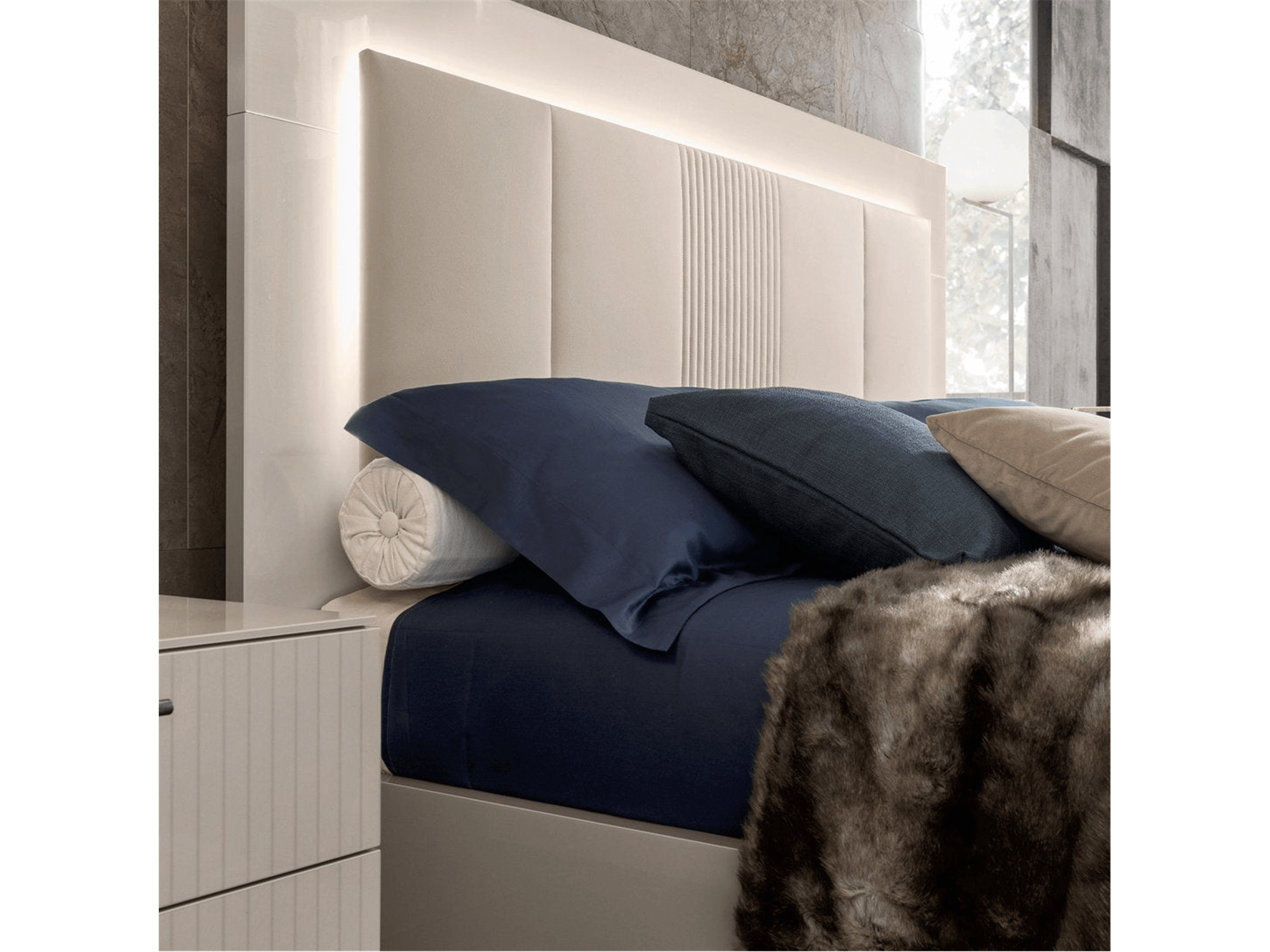 Clara Bed King Size Without LED - Euro Living Furniture