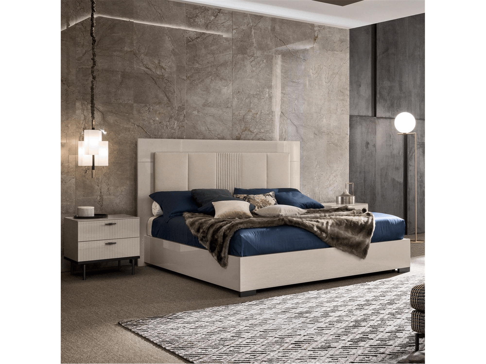 Clara Bed King Size Without LED - Euro Living Furniture