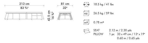 CONTESSA CHAISE LOUNGE - Euro Living Furniture