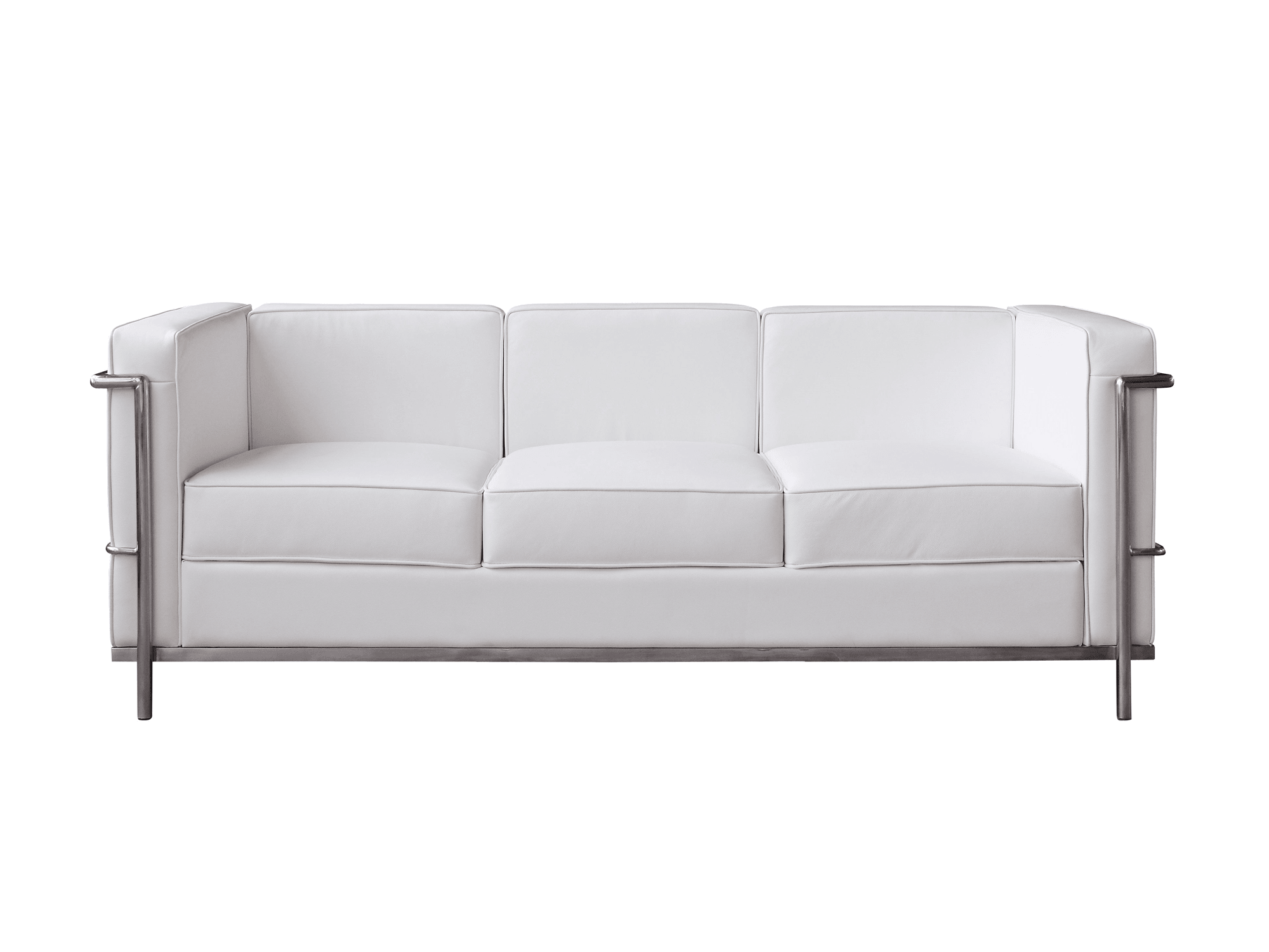  White Leather Sofa