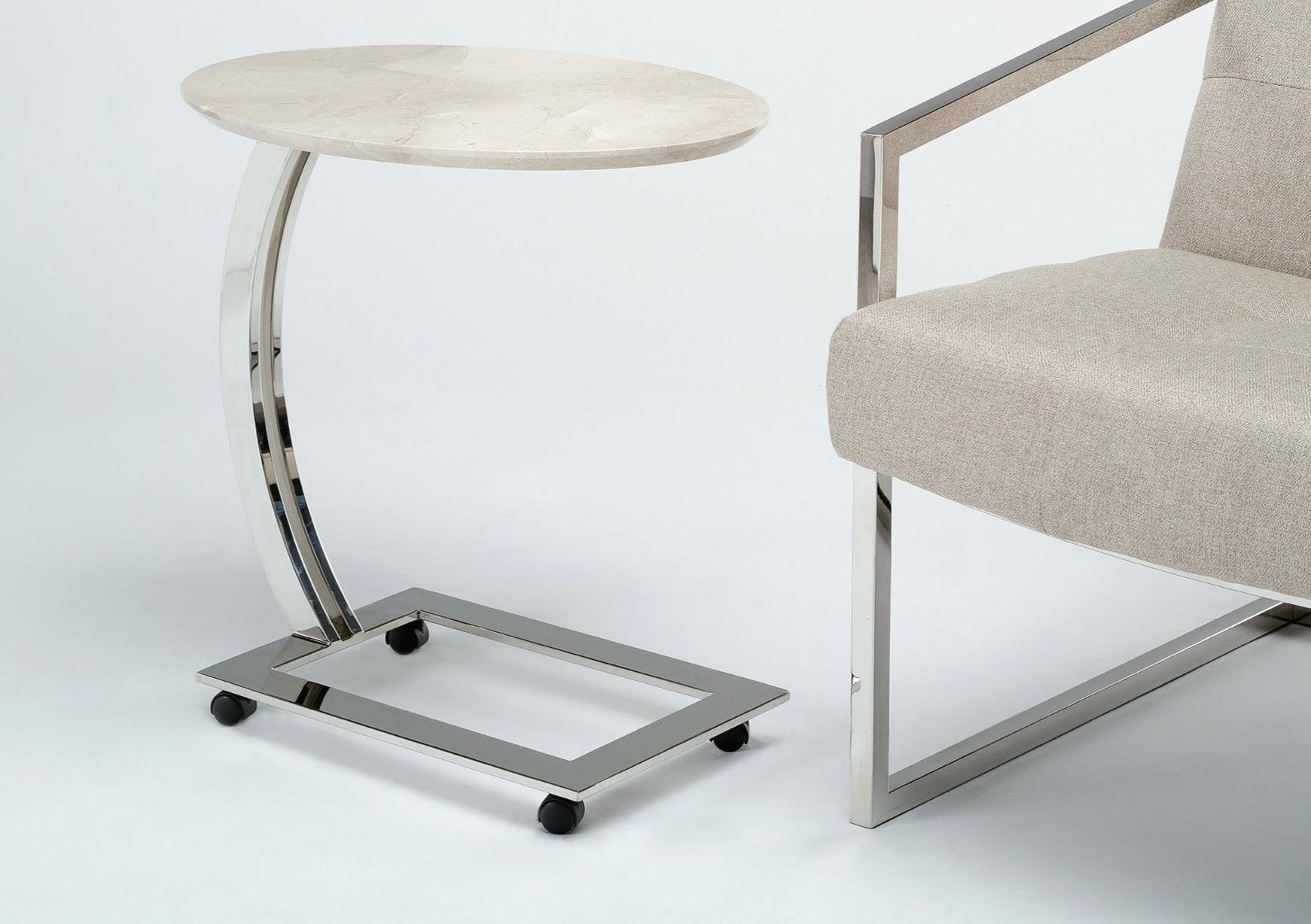 Swam accent italian marble table - Euro Living Furniture