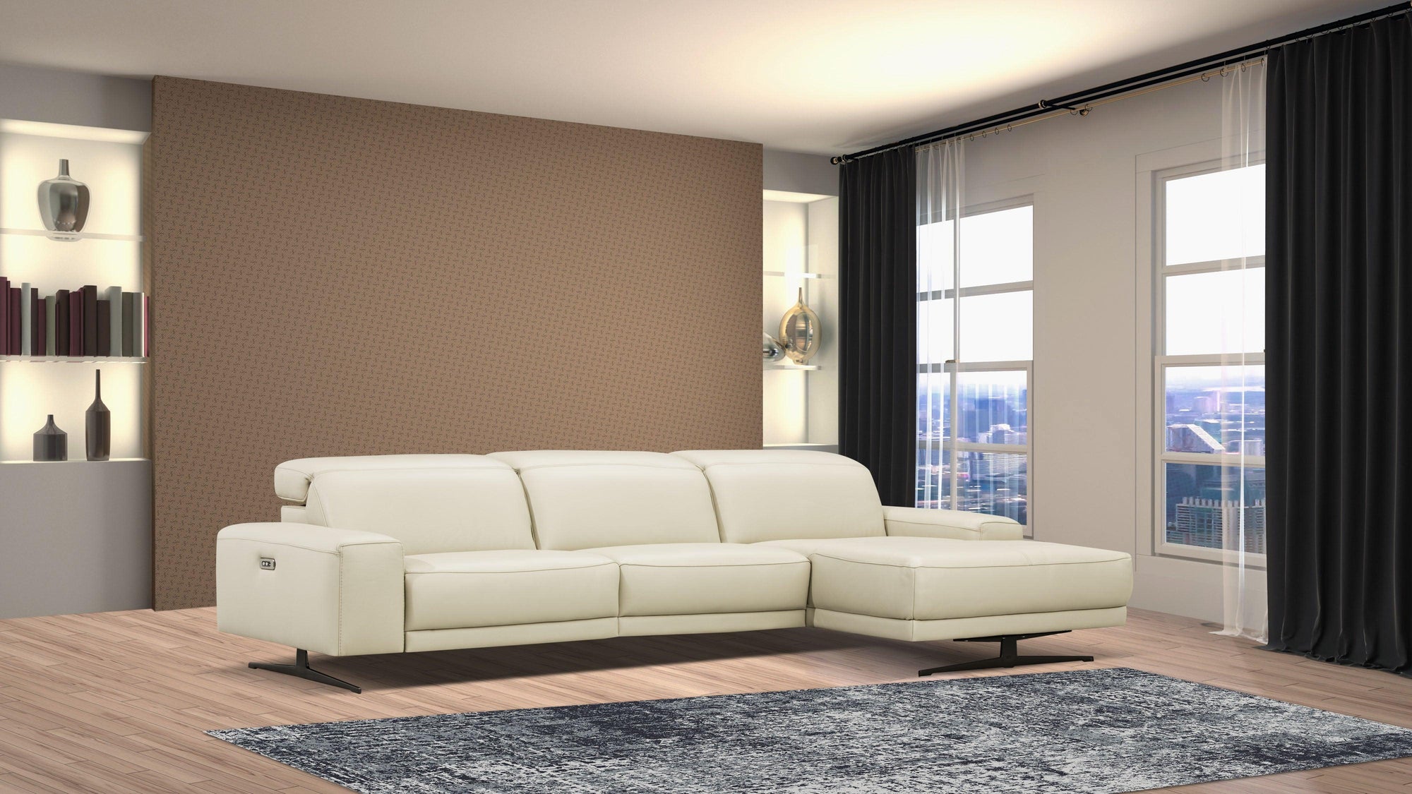 Darin Power Recliner Sectional - Euro Living Furniture