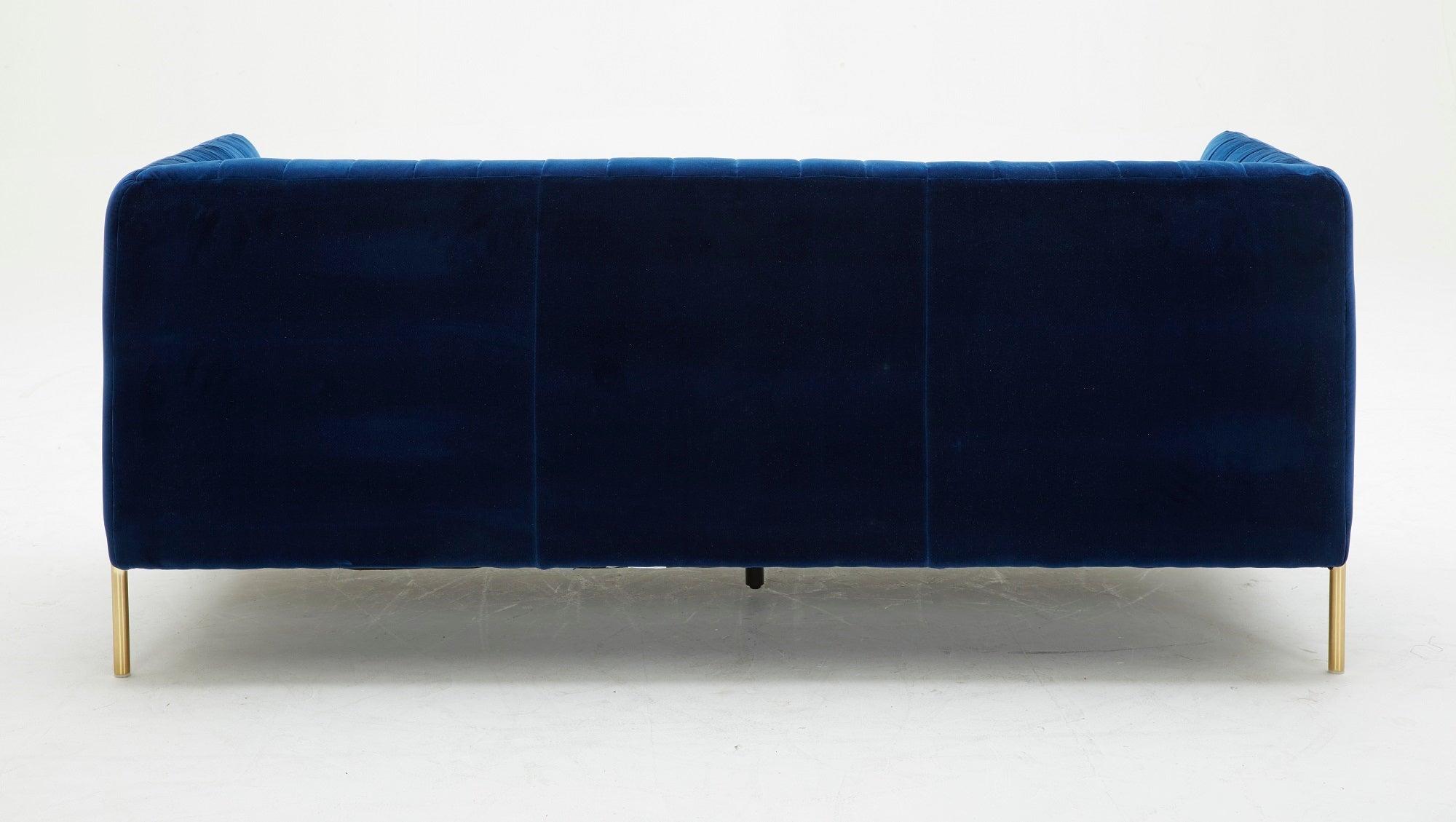 Deacon Blue Fabric Sofa Set - Euro Living Furniture