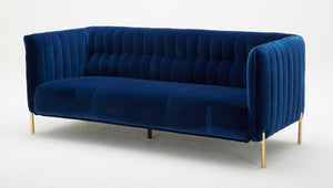 Deacon Blue Fabric Sofa Set - Euro Living Furniture