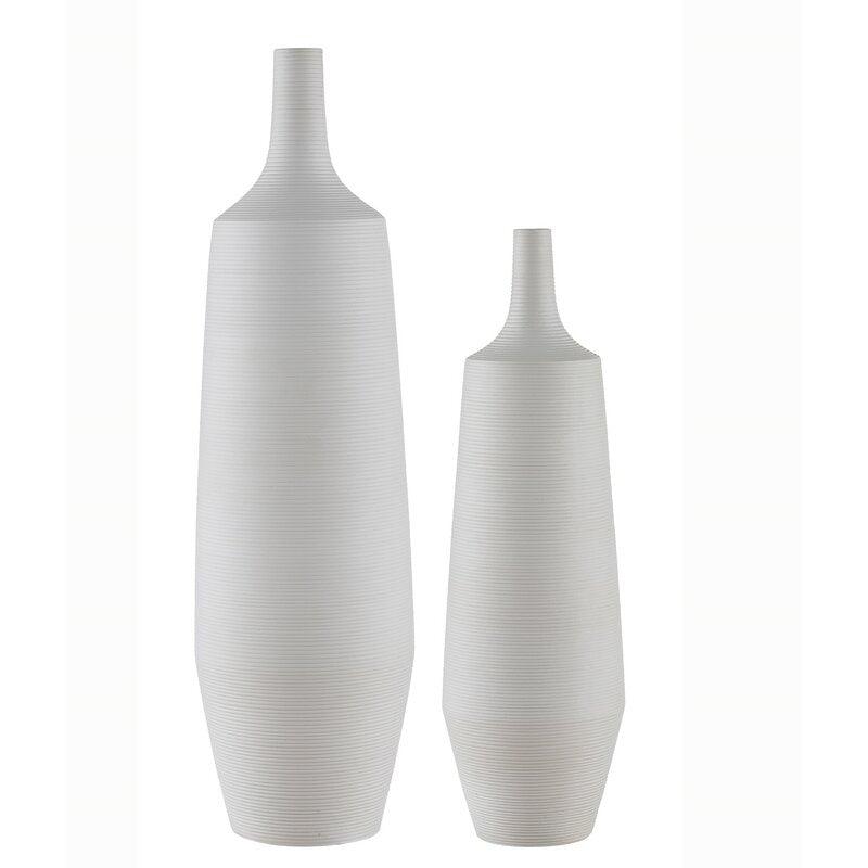 Djanira Ceramic 2-Piece Vase set - Euro Living Furniture