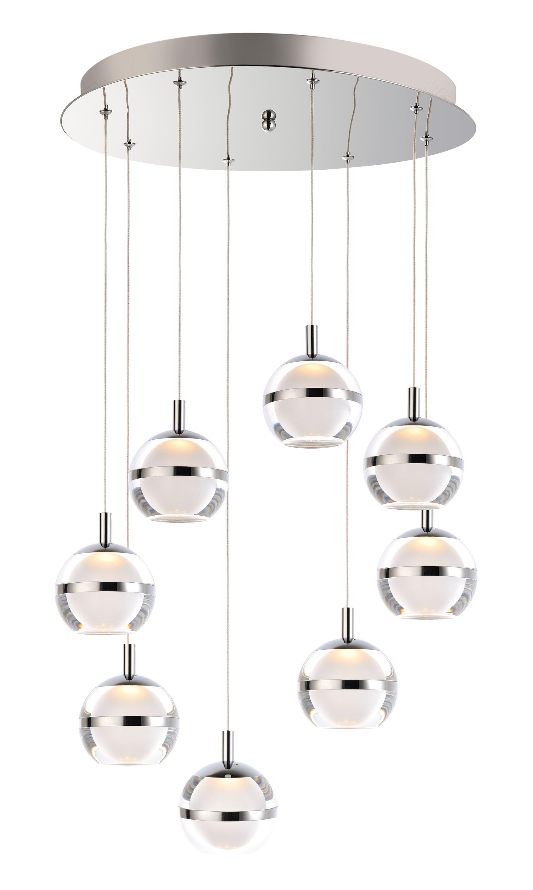 SWAN 8-LIGHT LED PENDANT - Euro Living Furniture