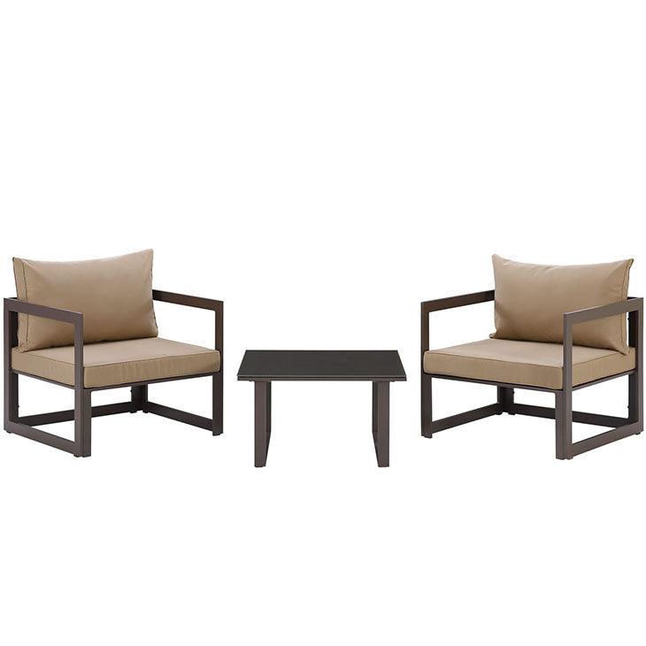 Fortune Series 3 Piece Outdoor Patio Set - Euro Living Furniture