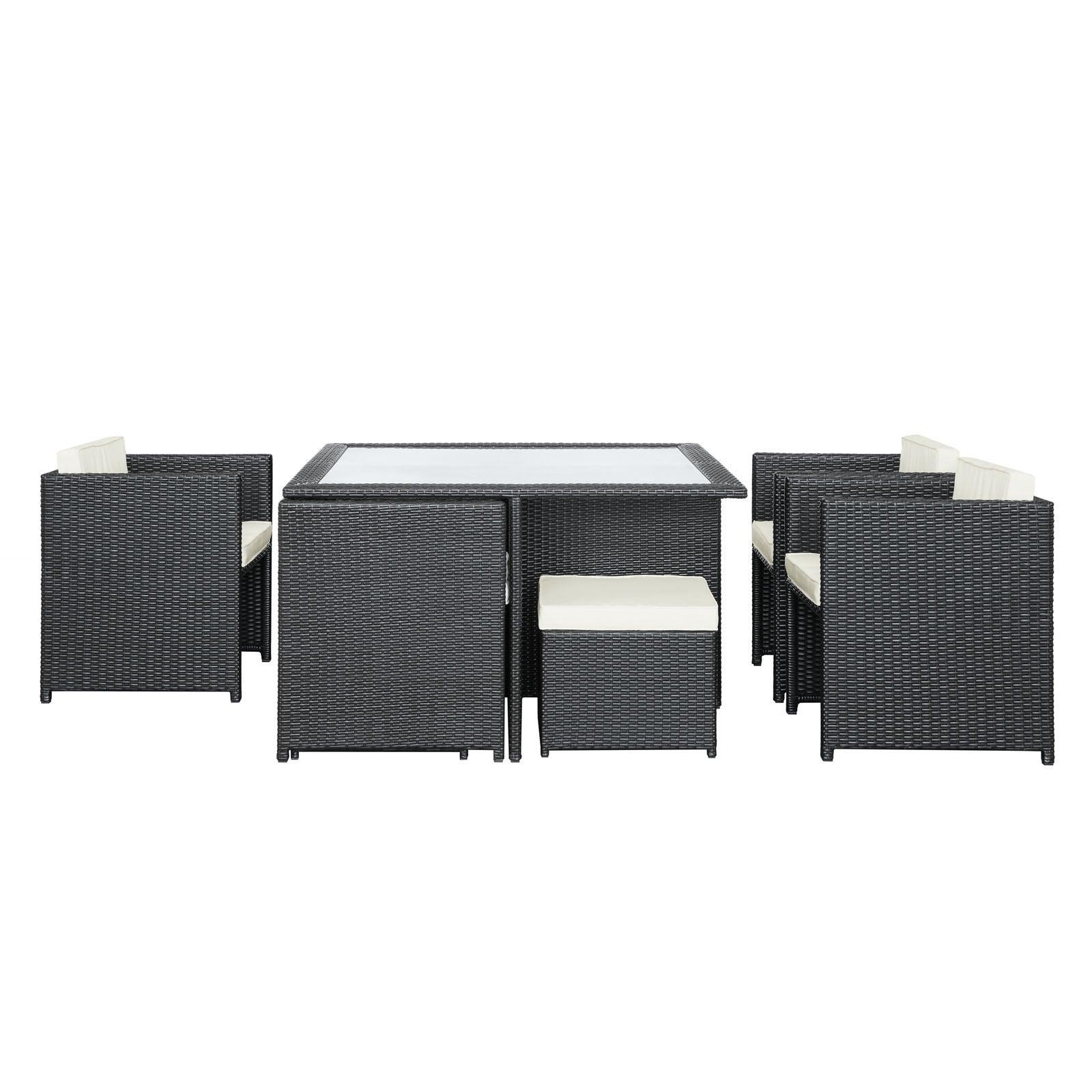 IVY 9 PIECE OUTDOOR PATIO DINING SET - Euro Living Furniture