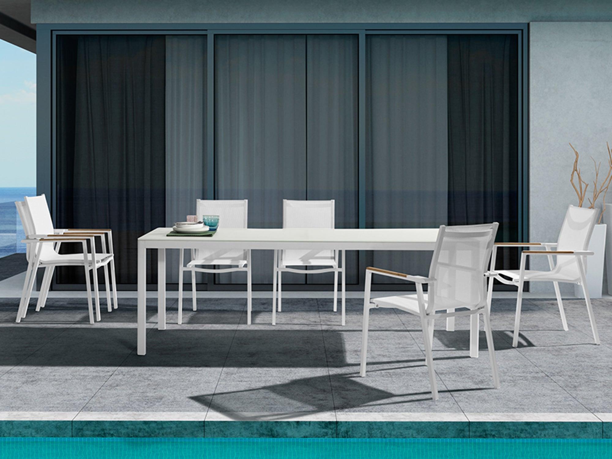 Bella Outdoor Dining Table in Square - Euro Living Furniture