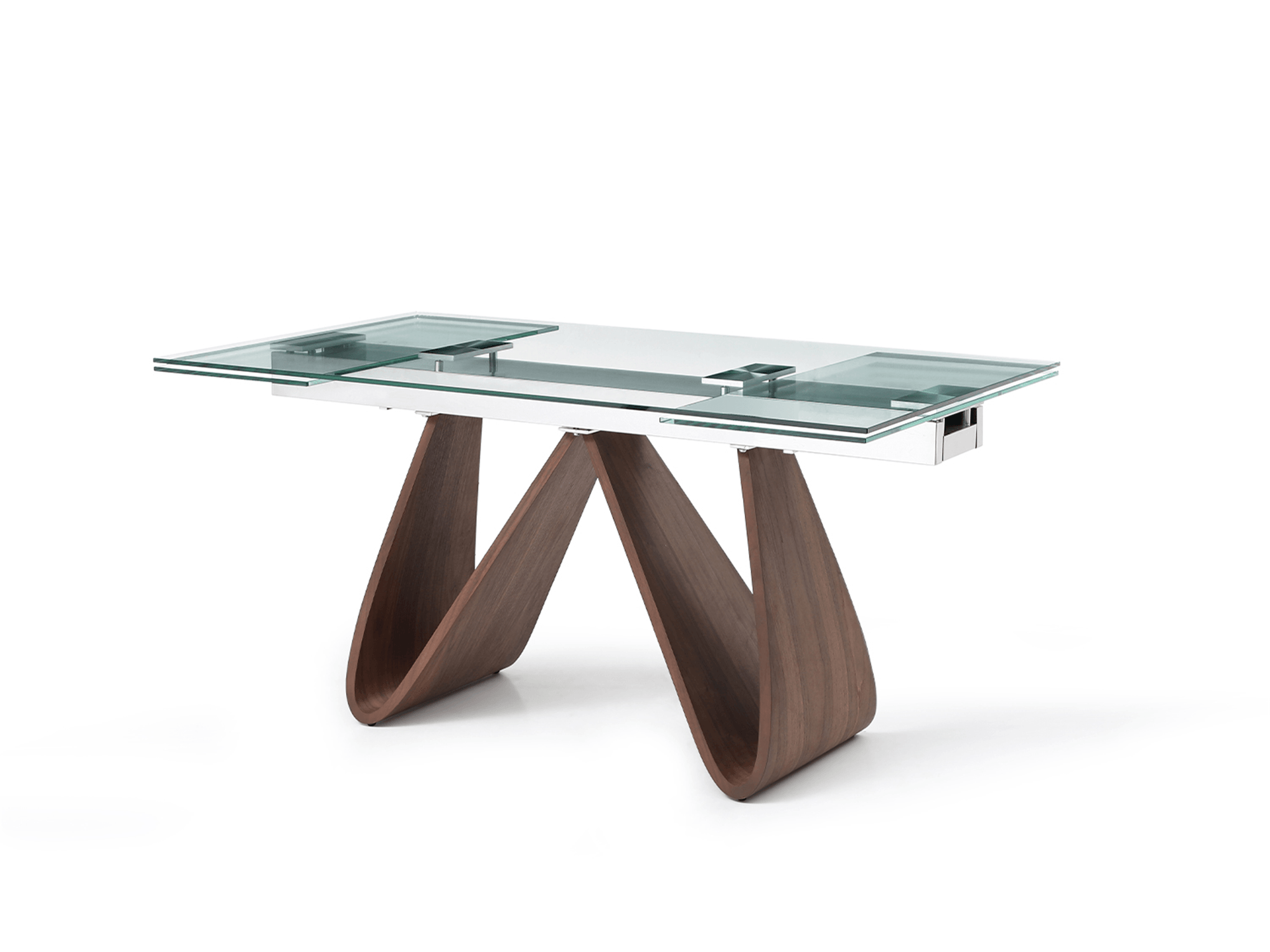 Felicity Extendable Dining Table Walnut - Euro Living Furniture