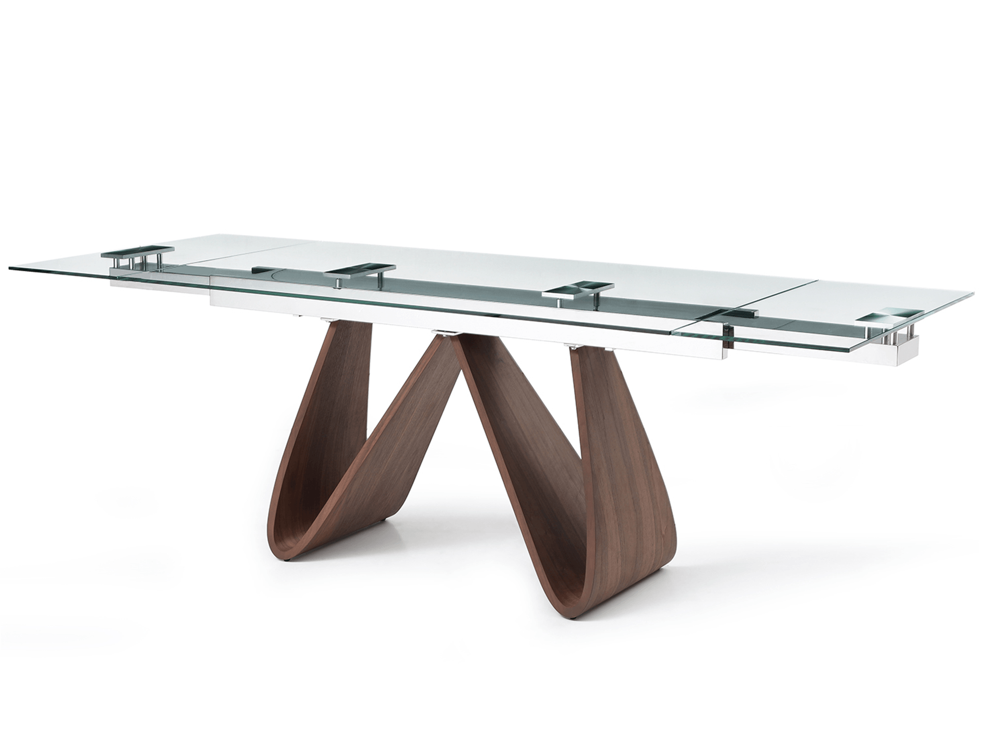 Felicity Extendable Dining Table Walnut - Euro Living Furniture
