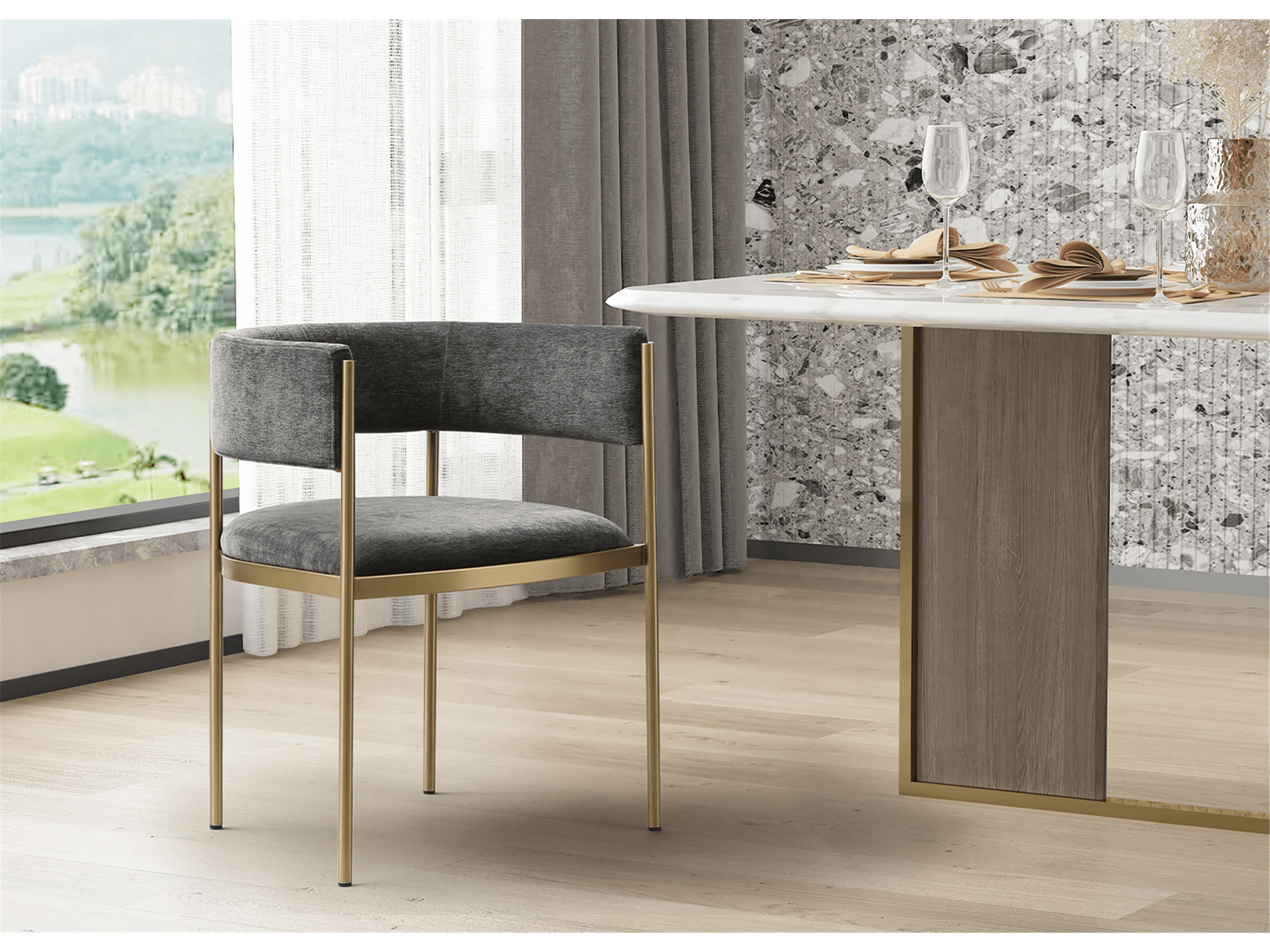 Elfrida Dining Armchair - Euro Living Furniture