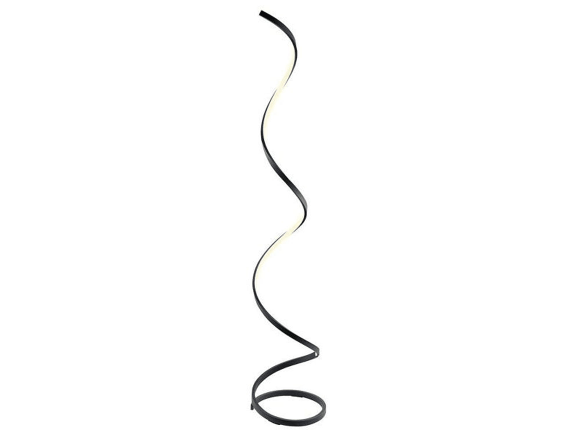Spiral LED Modern Floor Lamp - Black - Euro Living Furniture