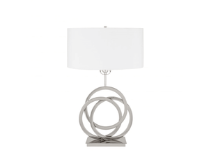 Chrome Lana Table Lamp // 1 Light // USB Charger - Euro Living Furniture