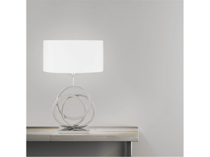 Chrome Lana Table Lamp // 1 Light // USB Charger - Euro Living Furniture