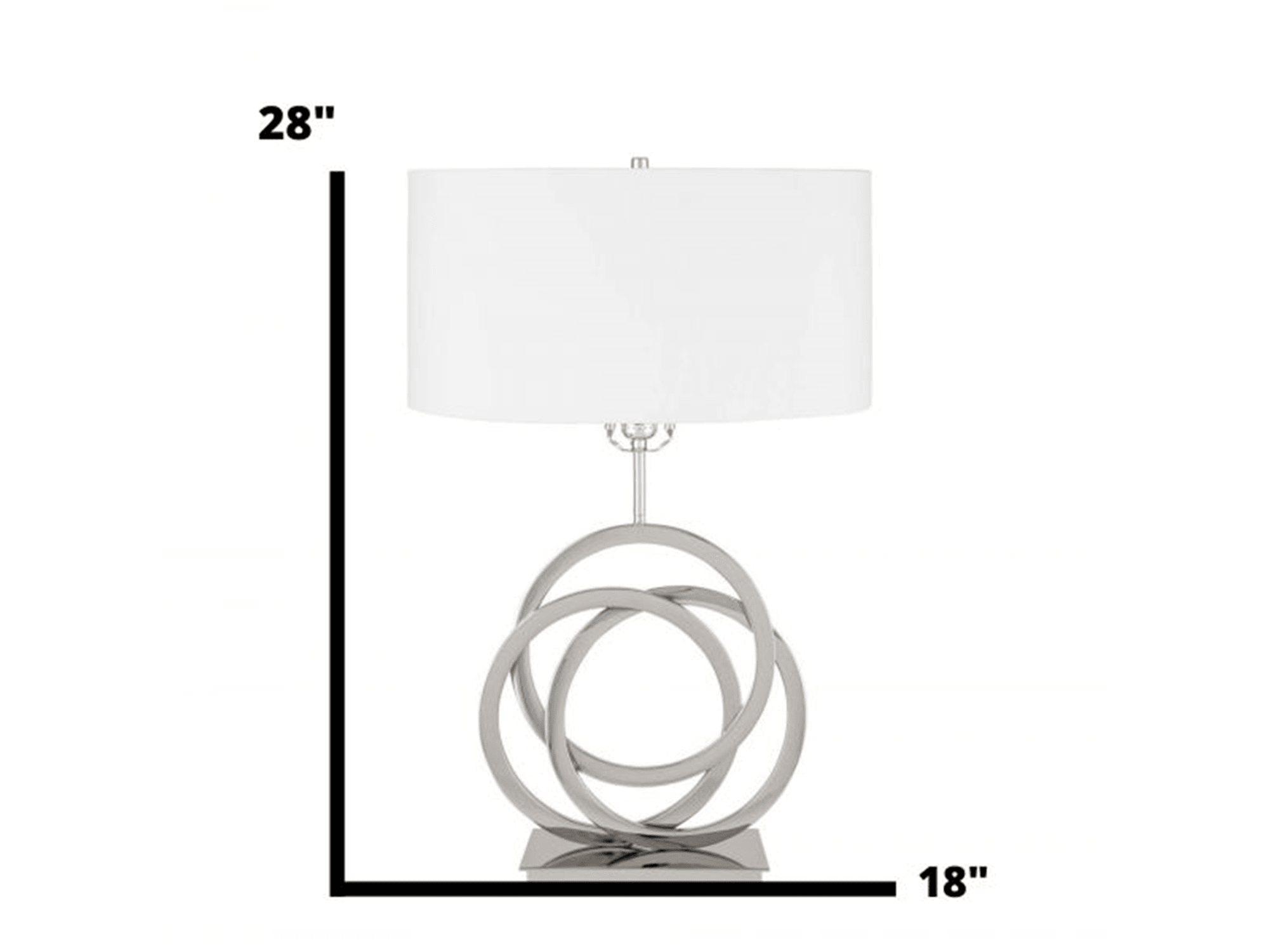 Chrome Lana Table Lamp // 1 Light // USB Charger - Euro Living Furniture