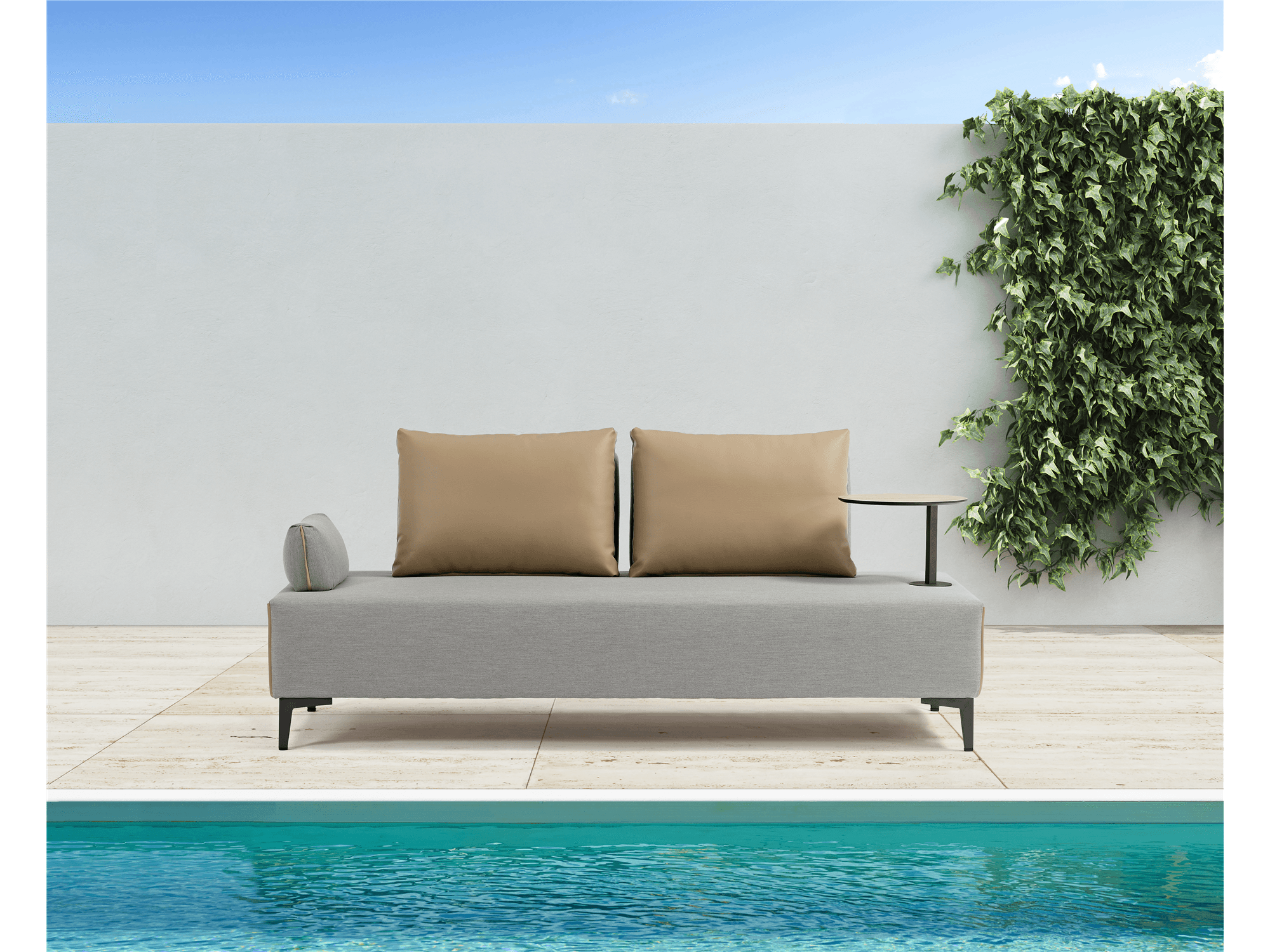 Helvius Arm Sofa with Table - Euro Living Furniture