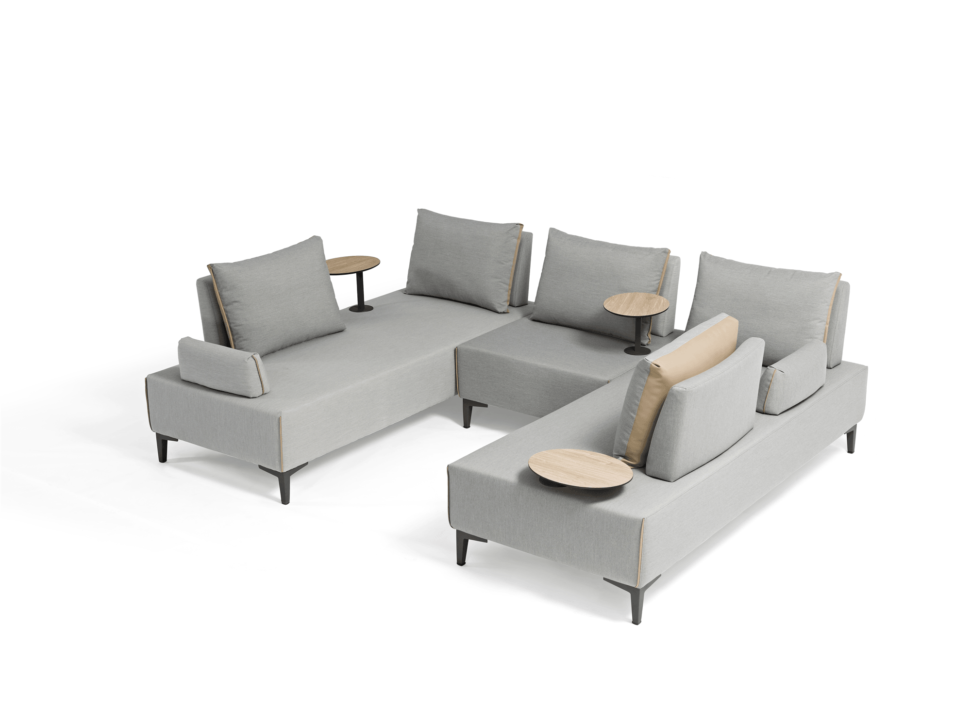 Helvius Arm Sofa with Table - Euro Living Furniture